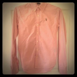 RL Slim Fit Long Sleeve Button Down Oxford Shirt